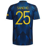 2021/22 M Utd Third Blue Player Version Soccer Jersey