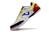 25 Year New Indoor Five-a-side Genuine Leather Football Shoes Flat Bottom IC Wood Floor Cement Floor Shock Absorbent Wear resistant Anti slip Men's Football Shoes