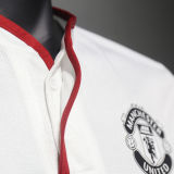 2012/13 M Utd Away White Retro Player Version Soccer Jersey