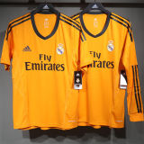 2013/14 RM Thrid Orange Retro Retro Player Version Soccer Jersey  球员版