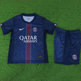 2025/26 PSG Home Blue Player Version Kids Soccer Jersey 球员版童装