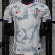 2025/26 U.S Home White Player Version Soccer Jersey 带星