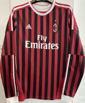 2011/12 AC Milan Home Long Sleeve Retro Jersey