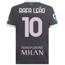 RAFA LEãO #10 AC Milan Third Fans Soccer Jersey 2024/25 带号下广告 意甲字体 ★★
