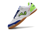 25 Year New Indoor Five-a-side Genuine Leather Football Shoes Flat Bottom IC Wood Floor Cement Floor Shock Absorbent Wear resistant Anti slip Men's Football Shoes