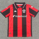 2025/26 Nice Home Red Black Fans Soccer Jersey