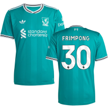 FRIMPONG #30  LFC 1:1 Quality Third Green Fans Soccer Jersey 2025/26 (League Font 联赛字体 ) ★★