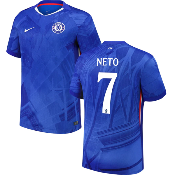 NETO #7 CFC 1:1 Quality Home Blue Fans Soccer Jersey 2025/26  (UCL Font 欧冠字体 ) ★★