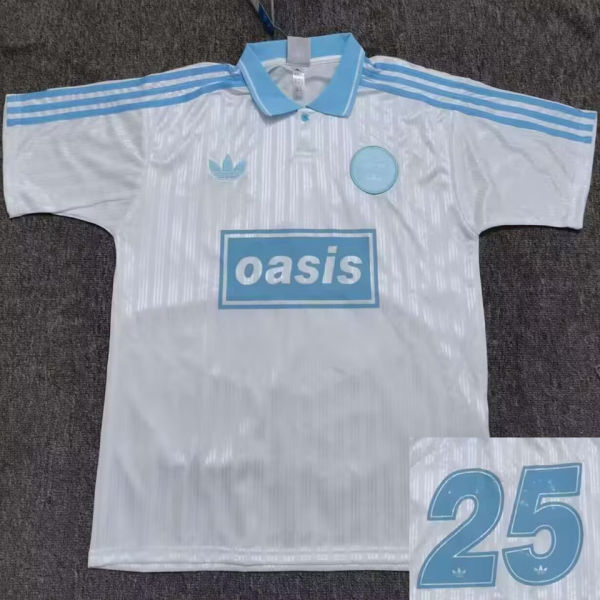 2025/26 AD x oasis #25 White Retro Style Fans Soccer Jersey (Have No.25 带号码）