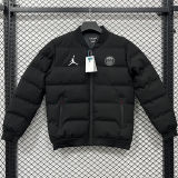 2026/27 PSG x Jordan Black Baseball Cotton Windbreaker Jacket BQ7703 黑标