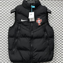 2026/27 Portugal Black Cotton Vest Jacket  J3308 黑色