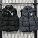 2026/27 Brazil Grey Black Cotton Vest Jacket  J3307 灰黑色