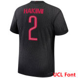 2025/26 PSG 1:1 Quality 4th Black Grey Fans Soccer Jersey  Have Star 带星