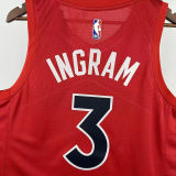 2023 Toronto Raptors INGRAM # 3 Red NBA Jerseys