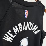 2026/27 Spurs WEMBANYAMA #1 Black City version NBA Jerseys