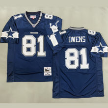 OWENS #81 Men's Dallas Cowboys Retro NFL Jersey 牛仔