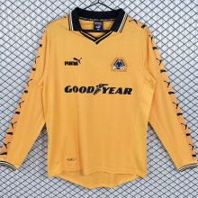 1998/1999 Wolves Home Yellow Retro Long Sleeve Soccer Jersey