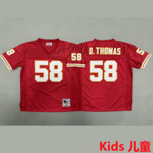 D. THOMAS #58 Kansas City Chiefs Retro Kids NFL Jersey 酋长