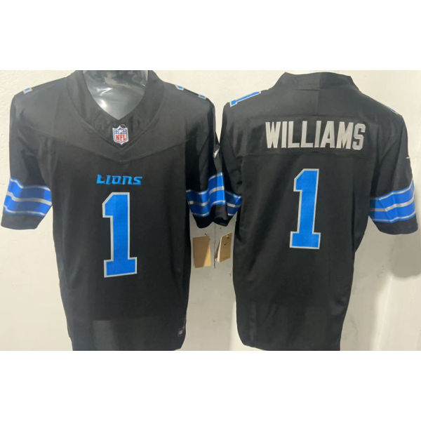 WILLIAMS #1 Men's Detroit Lions NFL Jersey 雄狮 (3代）
