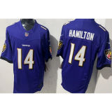 HAMILTON #14 Men's Baltimore Ravens NFL Jersey 乌鸦  (3代）