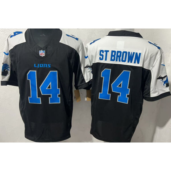 ST BROWN #14 Men's Detroit Lions NFL Jersey 雄狮     (3代）