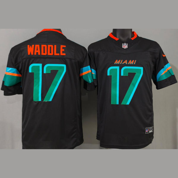 WADDLE #17 Men's Miami Dolphins NFL Jersey 海豚 (3代）