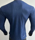 2025/26  PSG Home Blue Champion Style Player Version   Long Soccer Jersey 前后带星