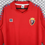 1983 Osasuna Home Red Retro Long Sleeve Soccer Jersey