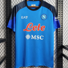 2022/23 Napoli Home Blue Fans Soccer Jersey