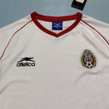 1998 Mexico White Retro Soccer Jersey