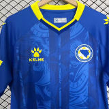 2026/27 Bosnia-Herzegovina Home Blue Fans Soccer Jersey 波黑 (Have Right Patch 有右臂章 白底黑字）