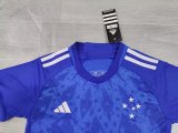 24/25  Cruzeiro Home Blue Kids  1:1  Quality Soccer Jersey