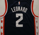 NBA New season Express (new fabric print) Leonard city version 2 dark blue, black, white 1:1 Quality