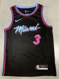 NBA Heat black Wade No. 3 1:1 Quality