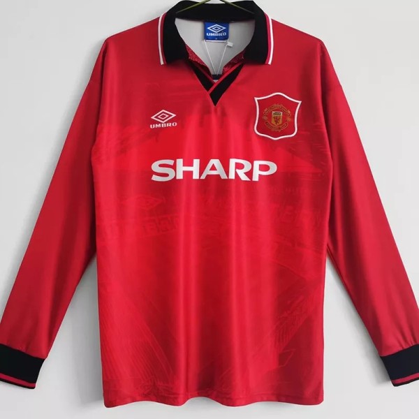 1994-1996 Manchester United Home Long sleeve 1:1 Quality Retro Soccer Jersey