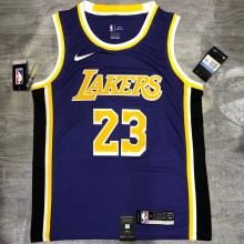 NBA Laker crew neck retro purple 23 James with chip 1:1 Quality