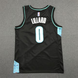 Trail Blazers Lillard #0 Black 1:1 Quality NBA Jersey 22/23