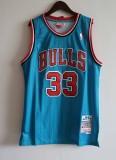 NBA Chicago Bull #33 Pippen blue mesh 1:1 Quality