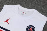22/23 PSG Vest Training Kit Kit White Red Stripe 1:1 Quality Training Shirt