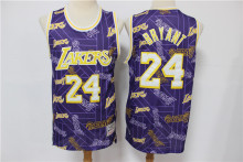NBA 24 Purple Print Rockman tear tear tear limited edition retro 1:1 Quality