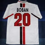 1996/1997 AC Milan Away White 1:1 Retro Soccer Jersey