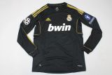 Real Madrid Away Long Sleeve 1:1 Quality Retro Soccer Jersey 2011/2012