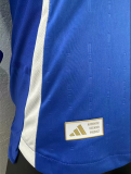 Italy Home Long Sleeve Blue Player Version  Soccer Jersey 24/25