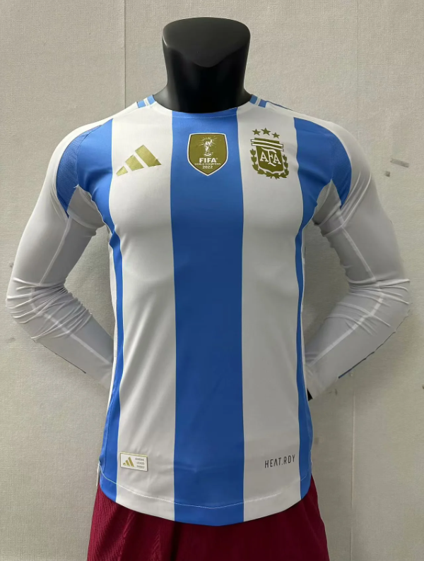 24/25 Argentina Home 3-Stars With FIFA 2022 Player Long sleeve 1:1 Quality Soccer Jersey