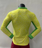Brazil Home Player Long Sleeve 1:1 Quality Soccer Jersey 24/25