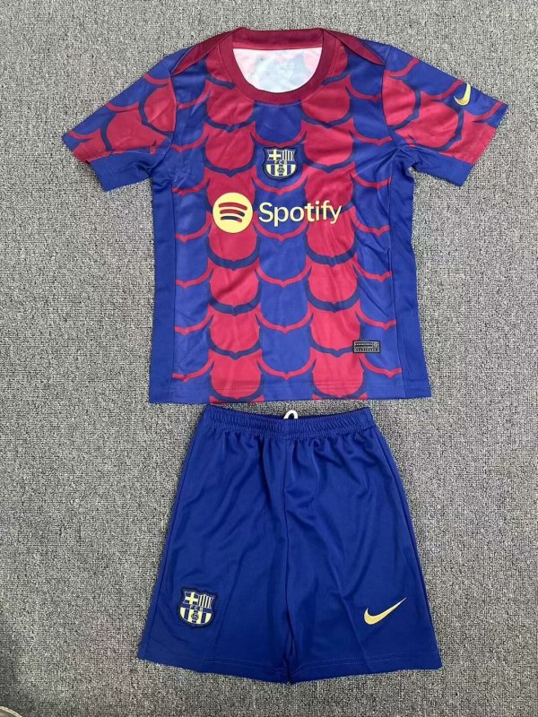23/24 Barcelona Training Kids Soccer Jersey