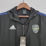 Arsenal Black Windbreaker 2022