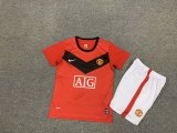 Manchester United Home Red 1:1 Kids Retro Soccer Jersey 2009/2010