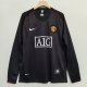 2007-2008 Manchester United 2RD Away Long Sleeve 1:1 Retro Soccer Jersey
