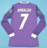 2016/2017 Real Madrid Away Long sleeve 1:1 Quality Retro Soccer Jersey